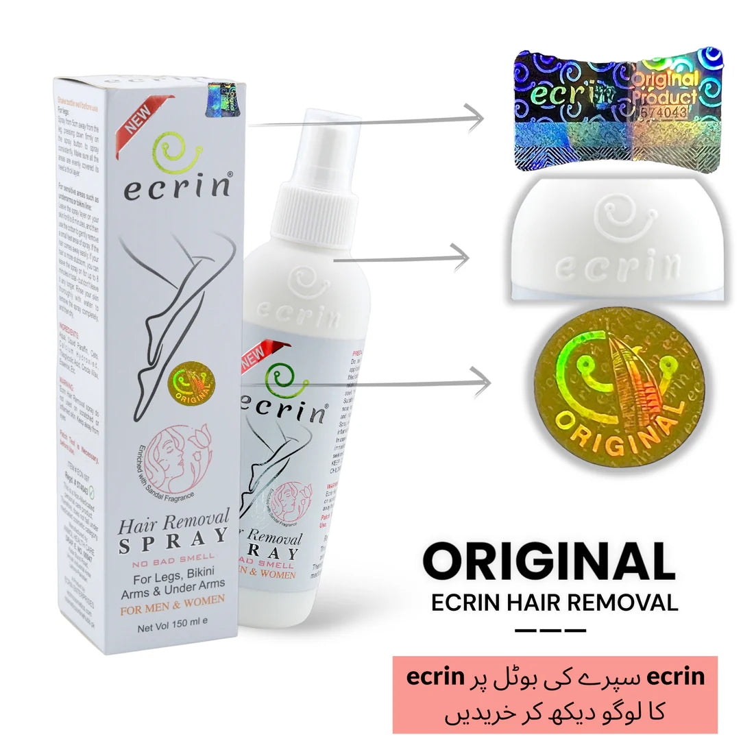 Ecrin Hair Remover Spray | Mens&Womens - Pakzon