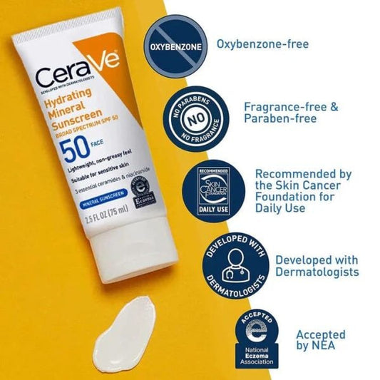 Cerave 4 In 1 Skincare Kit Night Cream, Sunblock, Cleanser & Serum For Radiant Skin Pakzon 